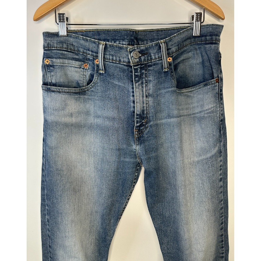 Levi's 512 Slim Taper Fit Jeans Mens 34x34 Blue Medium Wash Stretch Denim - Picture 2 of 14